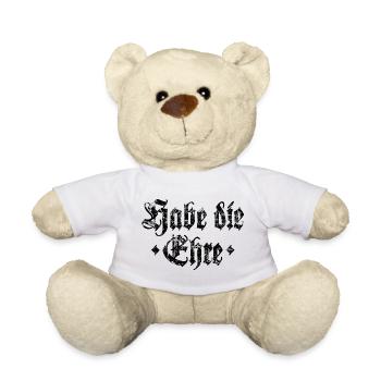Habe die Ehre (Vintage/Schwarz) - Teddy - Weiß - Vorne