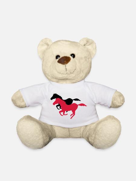 galopp pferderennen - Teddy - Weiß