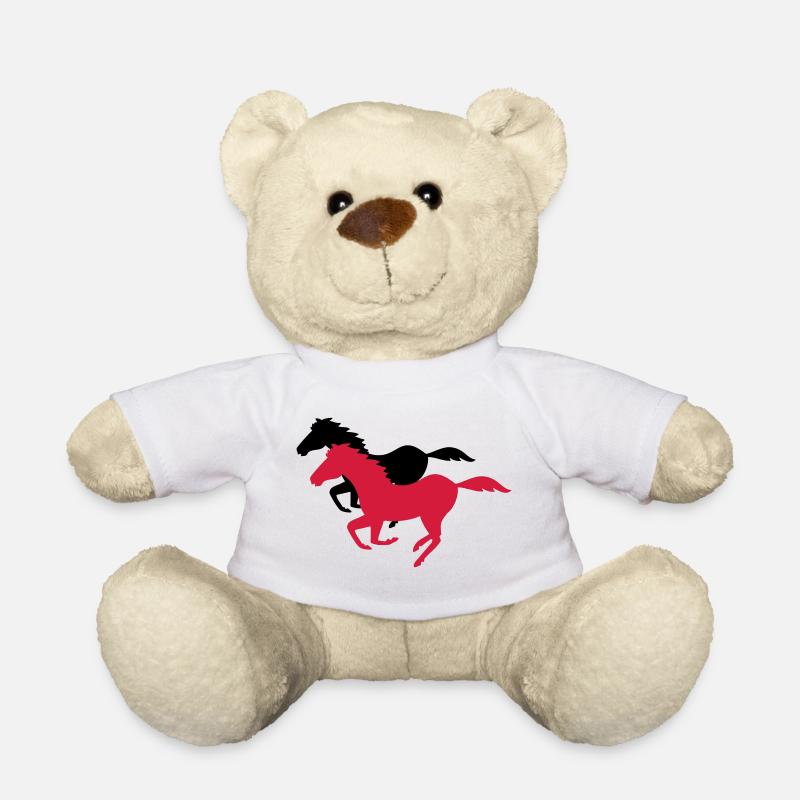 galopp pferderennen - Teddy - Weiß