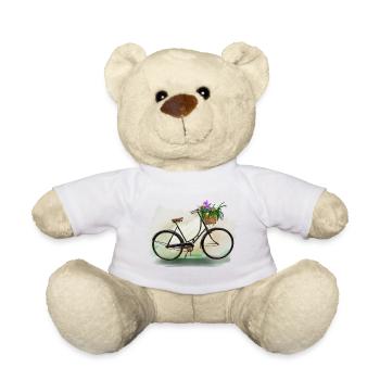 Bicycle with flowers - Nounours - blanc - Devant