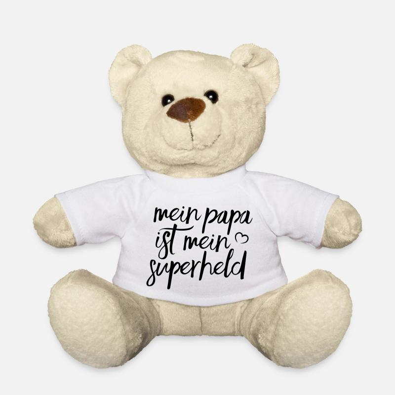 Mein Papa ist mein Superheld - Teddy - Weiß