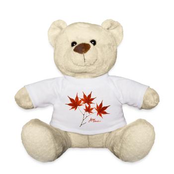 Ahorn im Herbst, rote Ahornblätter ~ Herbaria - Teddy - Weiß - Vorne