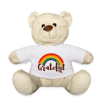 grateful rainbow LGBT - Teddy Bear - white - Front