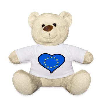 Europe heart flag - Teddy Bear - white - Front