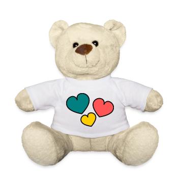 ICH LIEBE DICH. ICH LIEBE DICH. LIEBE. LIEBE. HERZ. - Teddy - Weiß - Vorne