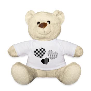 ICH LIEBE DICH. ICH LIEBE DICH. LIEBE. LIEBE. HERZ. - Teddy - Weiß - Vorne