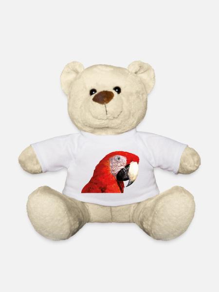 Roter Ara - Teddy - Weiß