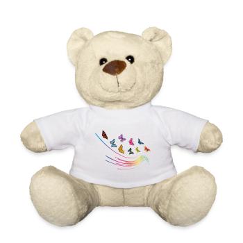 Fliegende Schmetterlinge Welle - Teddy - Weiß - Vorne