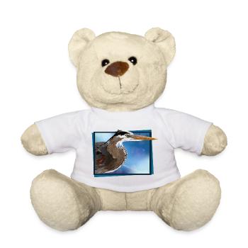 Blue heron - Teddy Bear - white - Front
