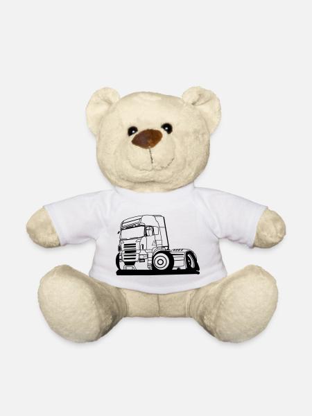 Truck Brummi - Teddy Bear - white