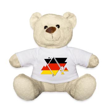 Deutschland Germany Flagge Flag - Teddy - Weiß - Vorne