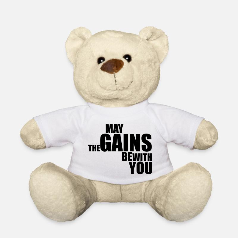 May the Gains be with You - Teddy Bear - white