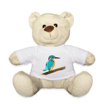 European kingfisher - Teddy Bear - white - Front