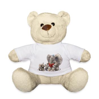 BB mère lit livre - Nounours - blanc - Devant