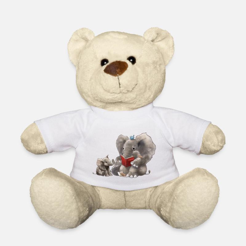 BB Mutter liest Buch - Teddy - Weiß