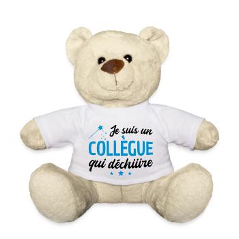 je suis un collègue qui déchire - Nounours - blanc - Devant