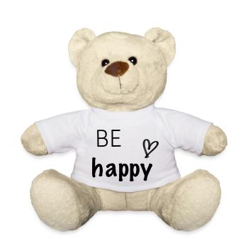 Be happy - Teddy - Weiß - Vorne