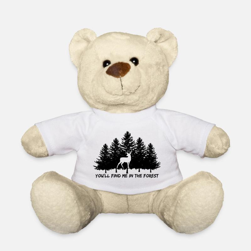 Hirsch, du wirst mich im Wald finden - Teddy - Weiß