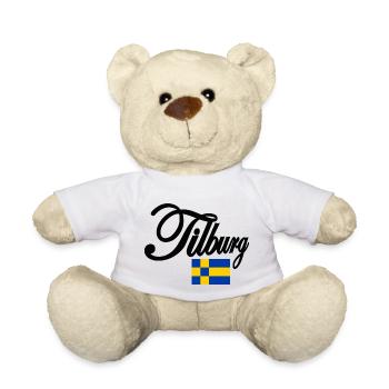 Tilburg avec le jaune bleu de drapeau - Nounours - blanc - Devant
