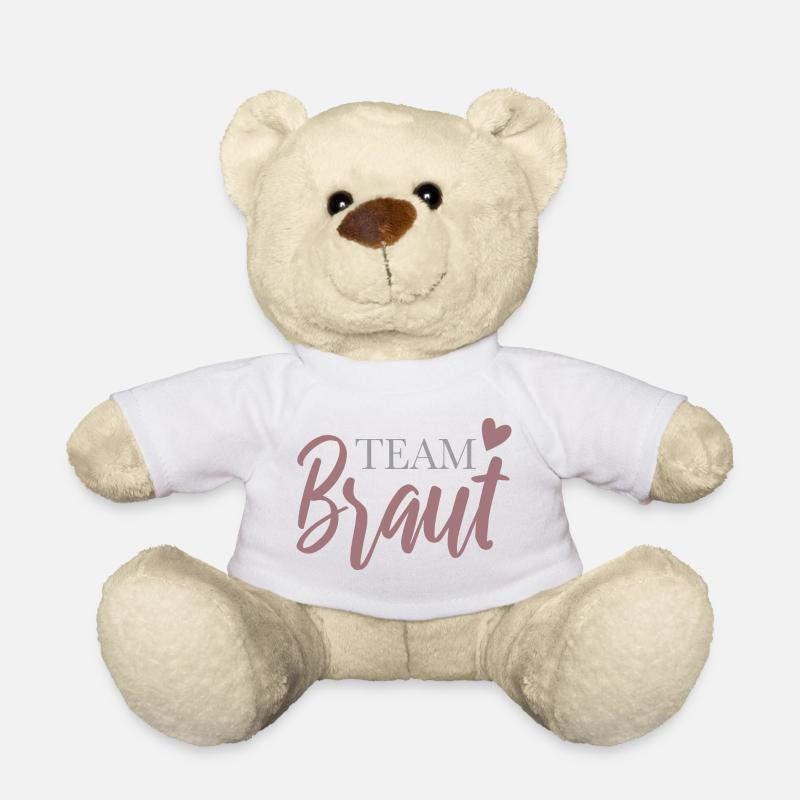 Team Bride with Heart - Teddy Bear - white