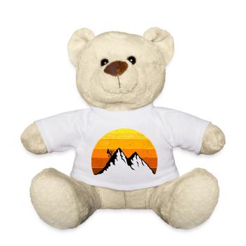 Road bike, mountain, sunset, bike, mountain tour - Teddy Bear - white - Front