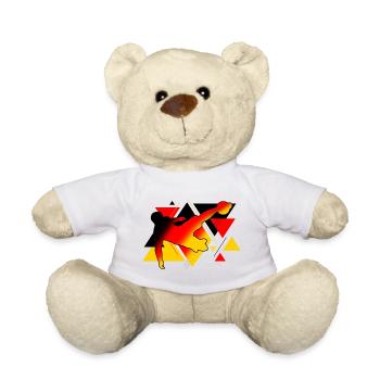 Deutschland Germany Fußball Fußballer Flagge Flag - Teddy - Weiß - Vorne