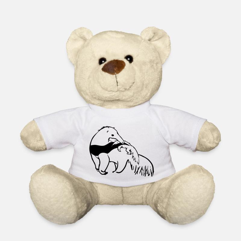 Ameisenbär Mutter mit Baby - Teddy - Weiß