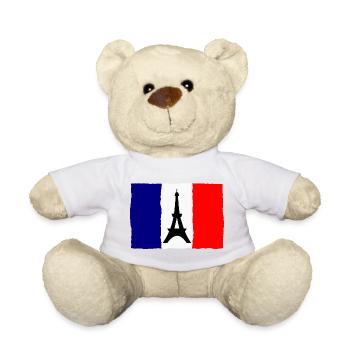 FUSSBALL. SPORT. FRANKREICH. CHAMPION. BLAU WEISS ROT - Teddy - Weiß - Vorne