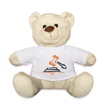 Richterhammer, Court Gavel - Teddy - Weiß - Vorne