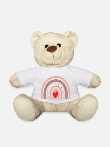 Rainbow - Teddy Bear - white