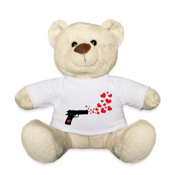Friedensbewegung Herz Frieden Liebe Statement - Teddy - Weiß - Vorne