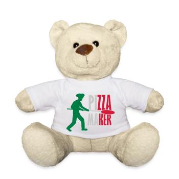 Pizza Maker Pizza Pusher - Teddy Bear - white - Front