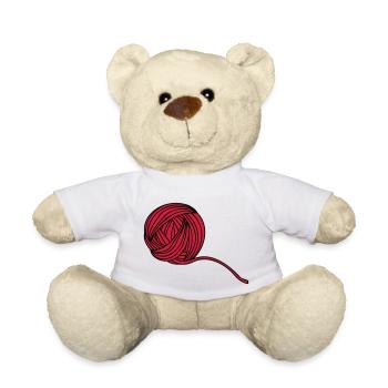 Comic Wollball Illustration - Nounours - blanc - Devant
