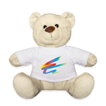 Fantaisie arc-en-ciel - Nounours - blanc - Devant