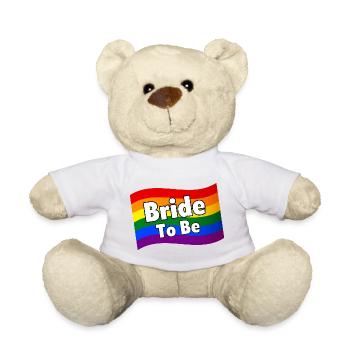 Gay Pride Bride To Be lesbian bride fiancée LGBTQ - Nounours - blanc - Devant