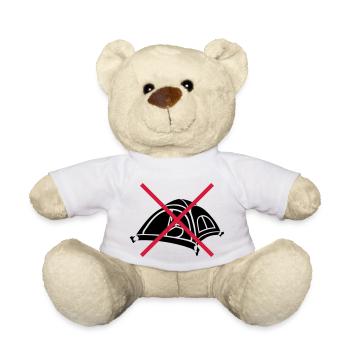 Forbidden Stay outside Tent - Teddy Bear - white - Front