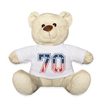 Number 70 USA - Teddy Bear - white - Front