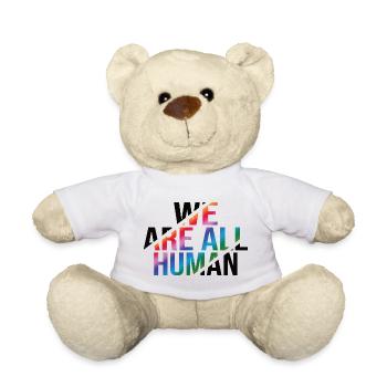 Nous sommes tous Human Rainbow Pride CSD - Nounours - blanc - Devant