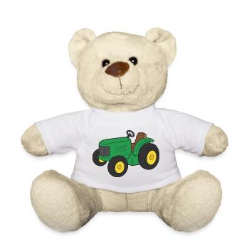 Tracteur - Nounours - blanc - Devant