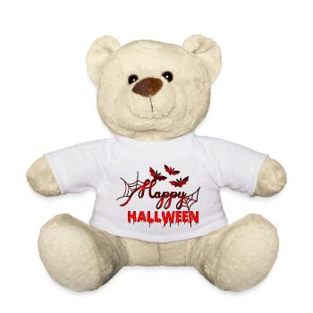 Halloween scary witch horror ghost monster - Teddy Bear - white - Front