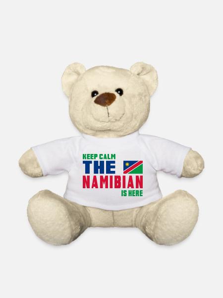Keep Calm Namibia Flaggen Design - Teddy - Weiß