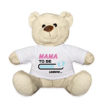 future maman. Patienter cadeau naissance - Nounours - blanc - Devant