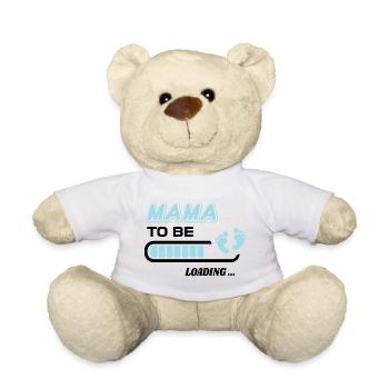 future maman. Patienter cadeau naissance - Nounours - blanc - Devant