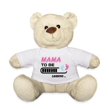 future maman. Patienter cadeau naissance - Nounours - blanc - Devant