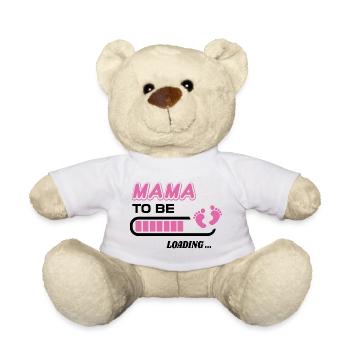 future maman. Patienter cadeau naissance - Nounours - blanc - Devant