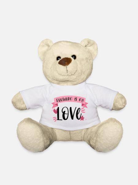Bouldern Klettern Boulderin Berge Geschenk - Teddy - Weiß
