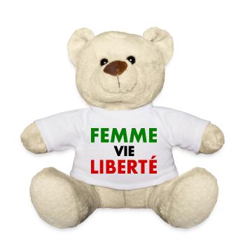 Femme vie liberté - Nounours - blanc - Devant