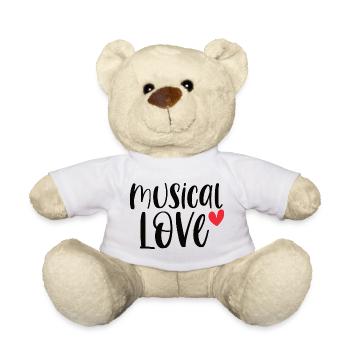 Musical Love Theater Drama Broadway Geschenk - Teddy - Weiß - Vorne