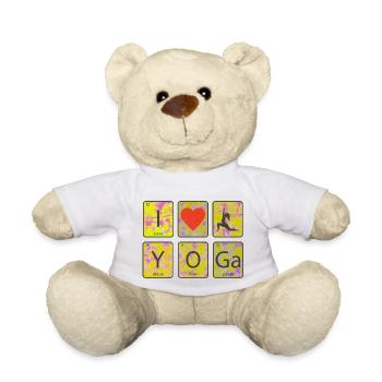 Yoga Meditation Niedlich Lustiger Frieden Zen Liebe cool - Teddy - Weiß - Vorne