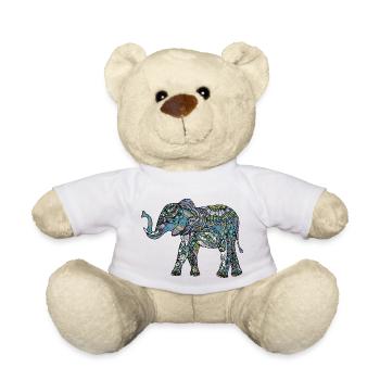 Éléphant - Nounours - blanc - Devant